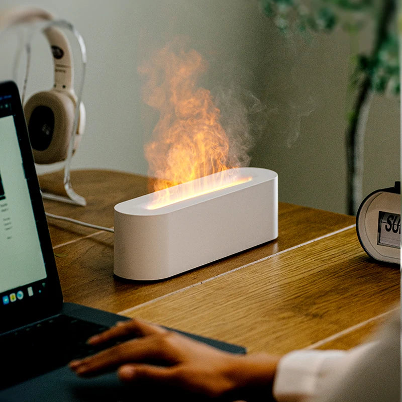 RGB Flame Effect Aroma Diffuser & Ultrasonic Humidifier
