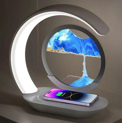🌙 LED Night Lamp & Wireless Charging Decor