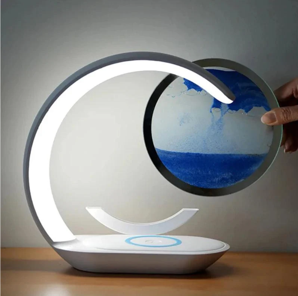 🌙 LED Night Lamp & Wireless Charging Decor