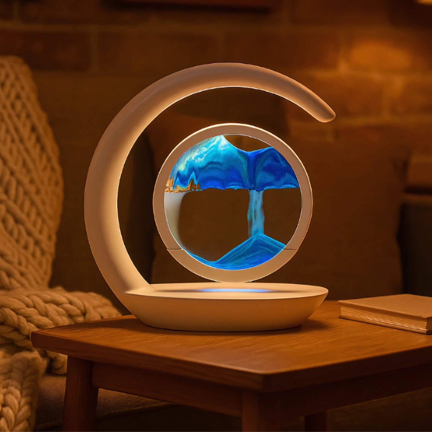 3-in-1 Wireless Charger, Quicksand LED Night Lamp & Desk Decor