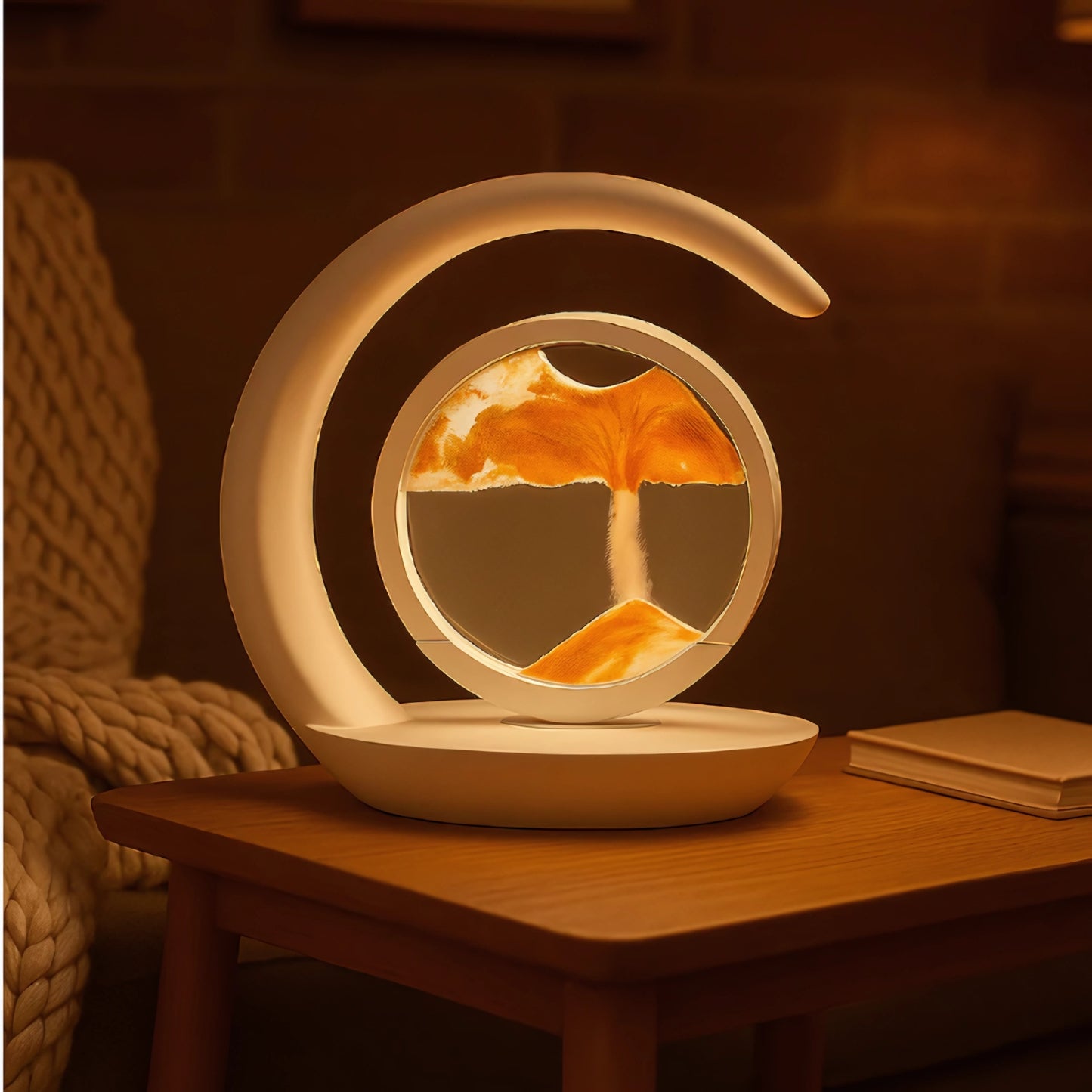 3-in-1 Wireless Charger, Quicksand LED Night Lamp & Desk Decor