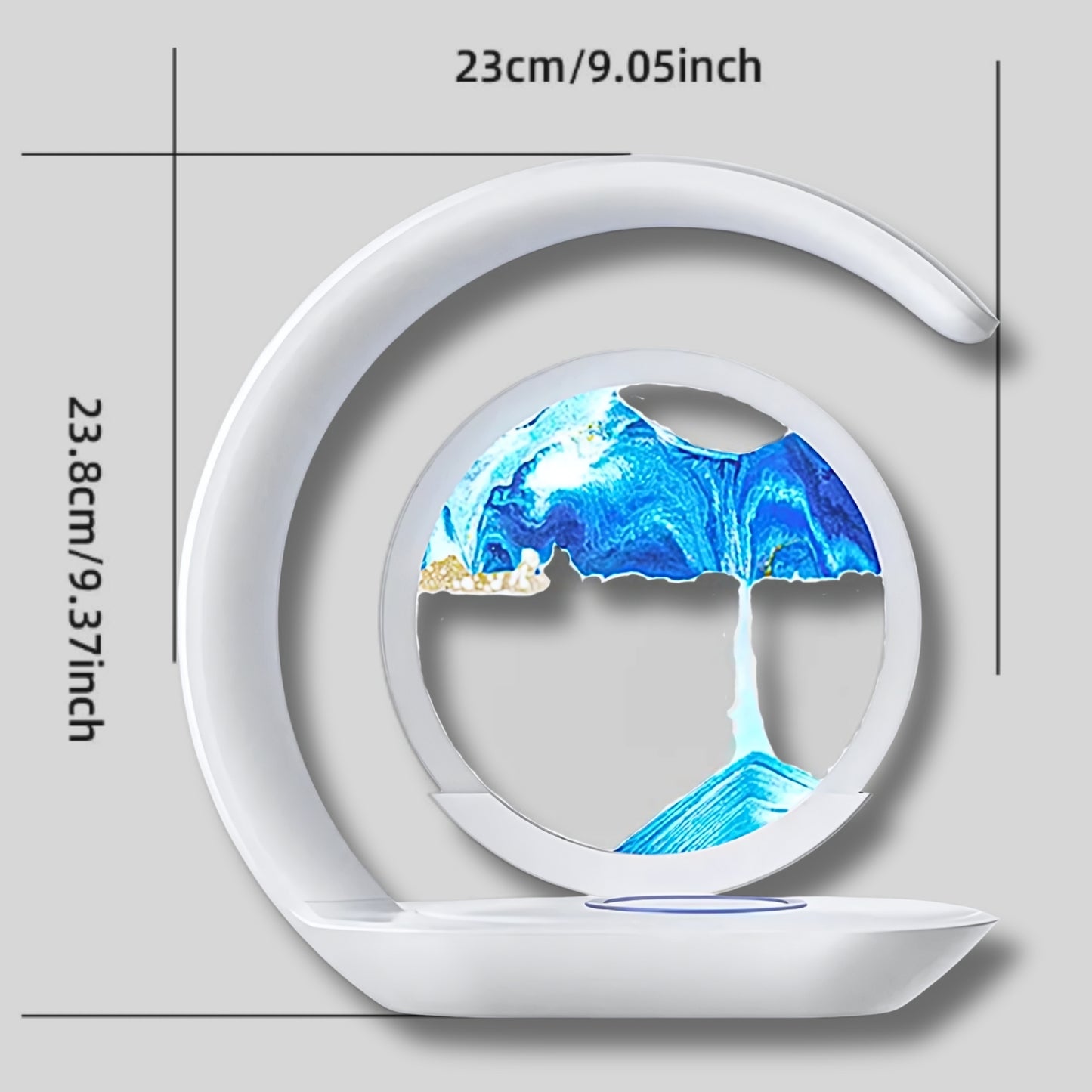 3-in-1 Wireless Charger, Quicksand LED Night Lamp & Desk Decor
