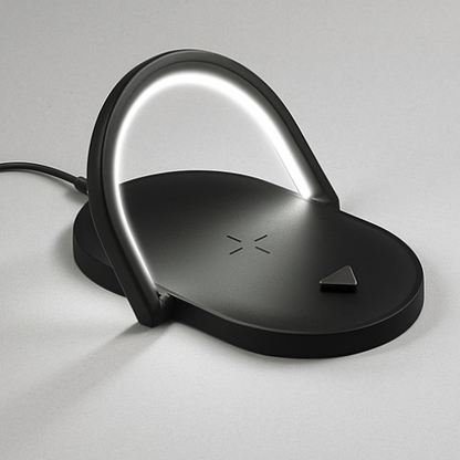 Triple Function Wireless Charging Lamp Stand