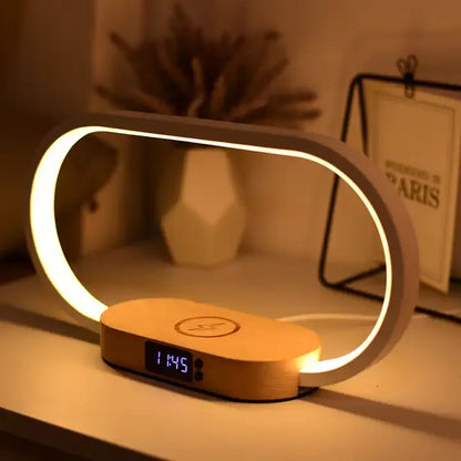 15W LED Atmosphere  Wireless Charger Alarm Clock Desk Lamp