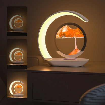 3-in-1 Wireless Charger, Quicksand LED Night Lamp & Desk Decor