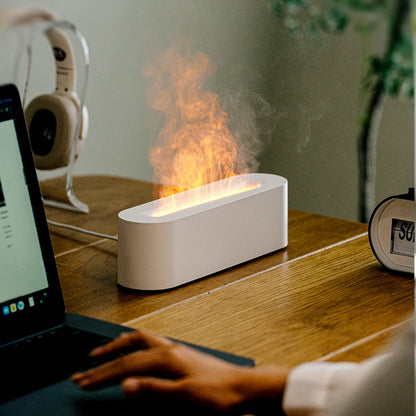 RGB Flame Effect Aroma Diffuser & Ultrasonic Humidifier